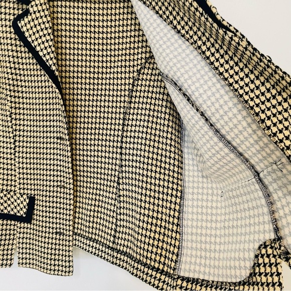Sag Harbor Dress woman’s suit  blazer size 14 yellow black houndstooth dressy - Picture 5 of 10